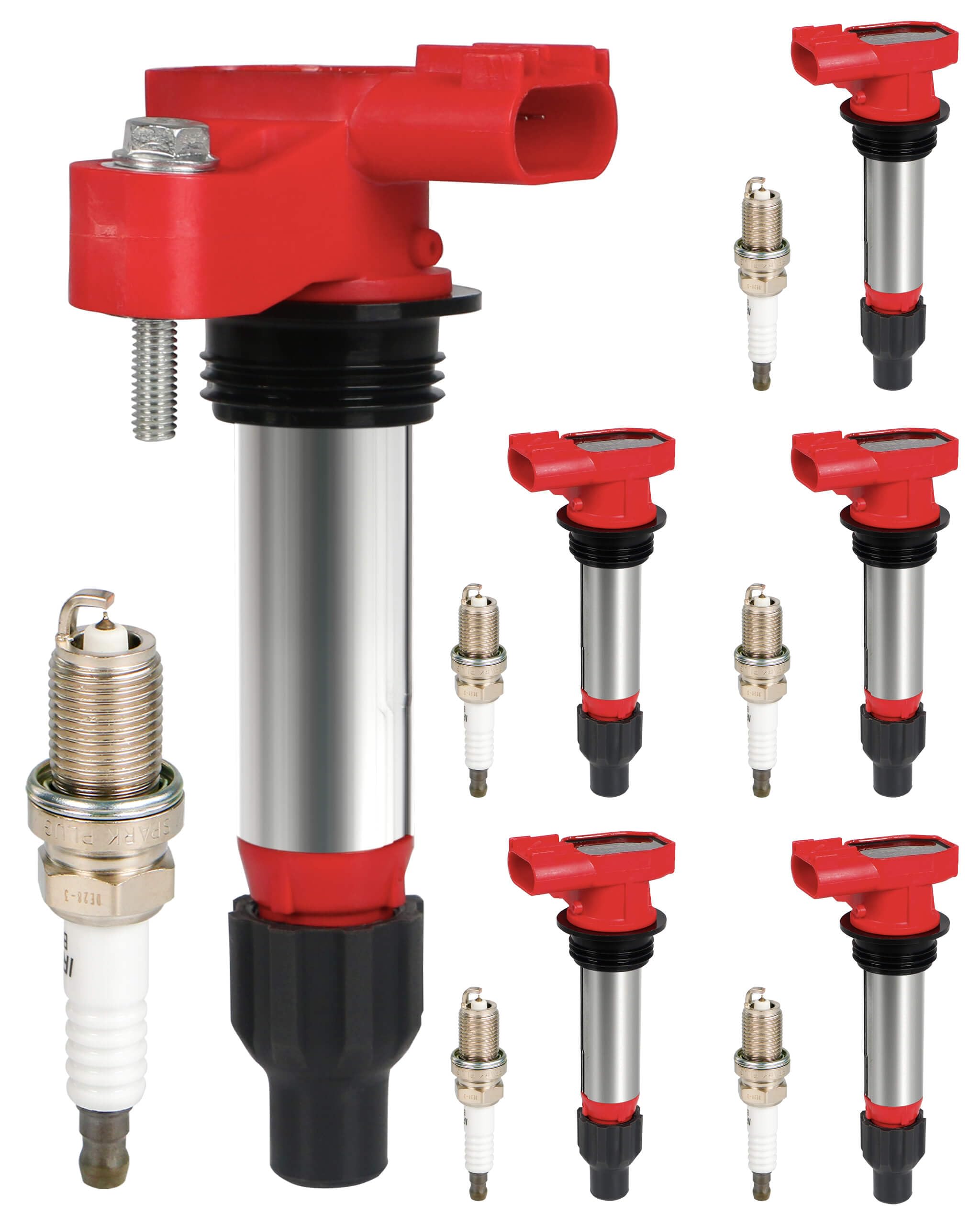 ATBIZZLE Ignition Coil Packs and Iridium Spark Plugs Fits for Chevrolet Camaro Traverse Impala Equinox GMC Acadia Terrain Cadillac CTS XTS Buick