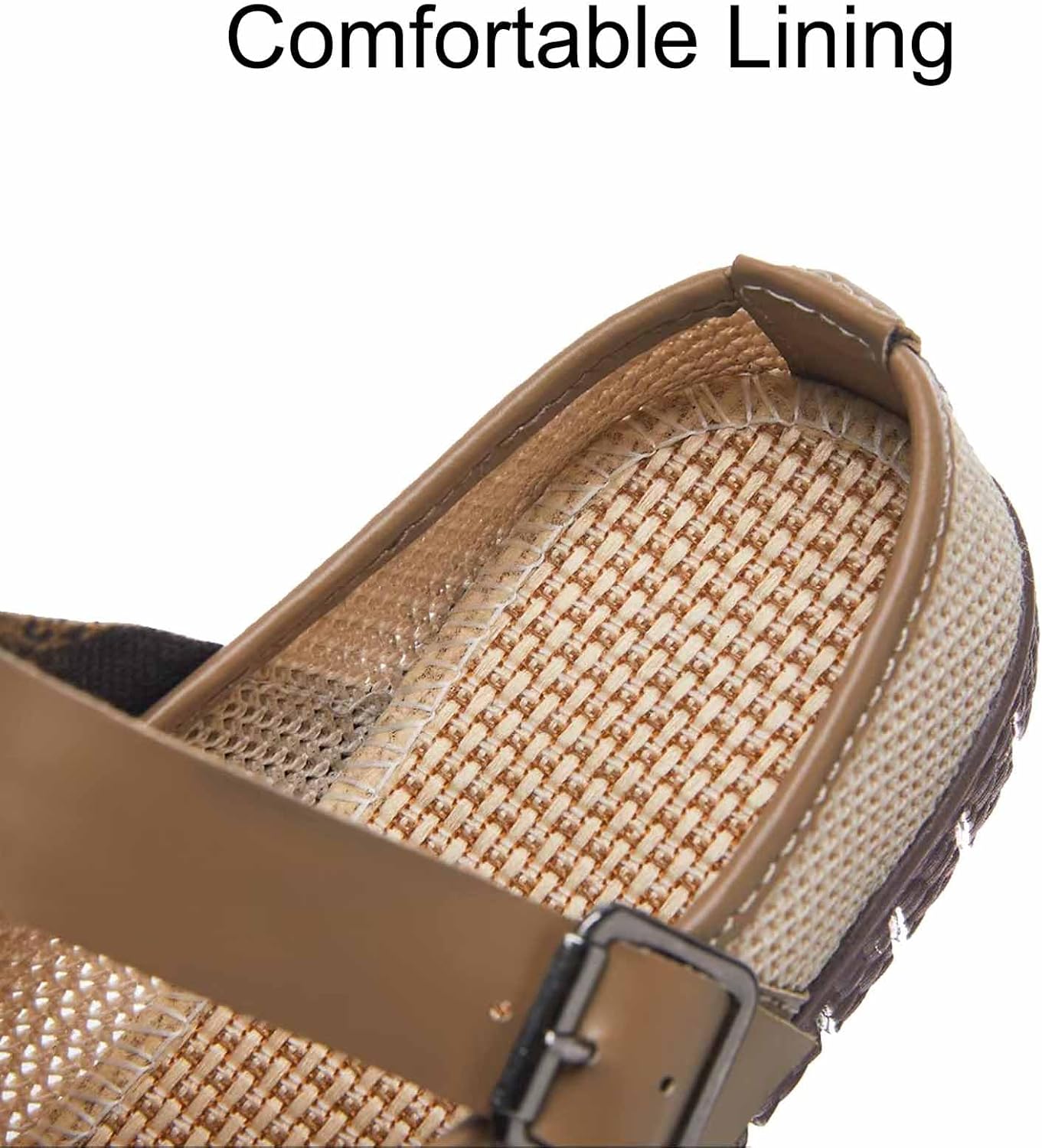 Women's Breathable Mesh Clogs Round Toe Mary Jane Flats Fashion Single Buckle Strap Mules Sandals Slip-on Comfort Non-Slip Casual Shoes for Spring Summer - Image 6