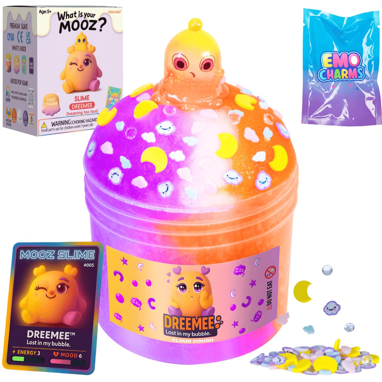 Amazon.com: MOOZ Dreamy Cloud Slime Kit - Non-Sticky ASMR Sensory
