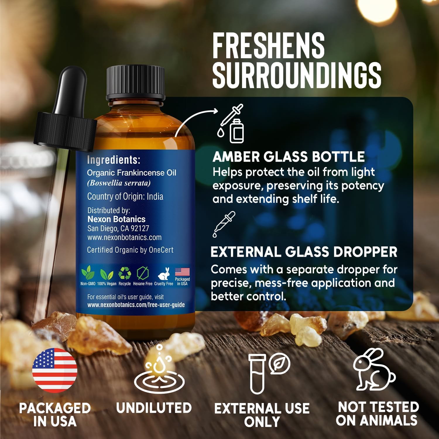 Organic Frankincense Essential Oil 30 ml - Pure, Natural Oils for Aromatherapy, Diffusers, DIY, Candle and Soap Making Scent - Nexon Botanics - Image 7