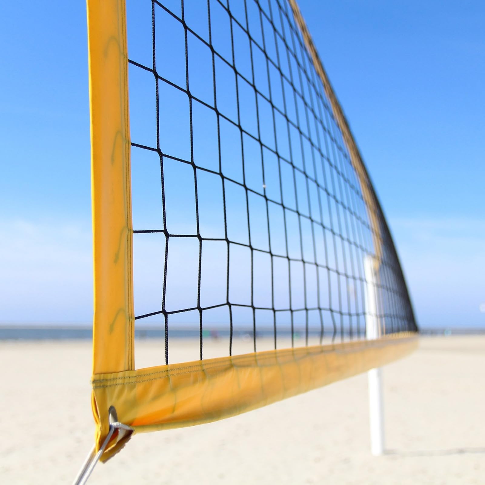Filet de volleyball pliable 9,5 m x 1 m Filet de rechange pour volleyball jardin/plage Filet de sport pour volant, tennis, volleyball avec sac de transport
