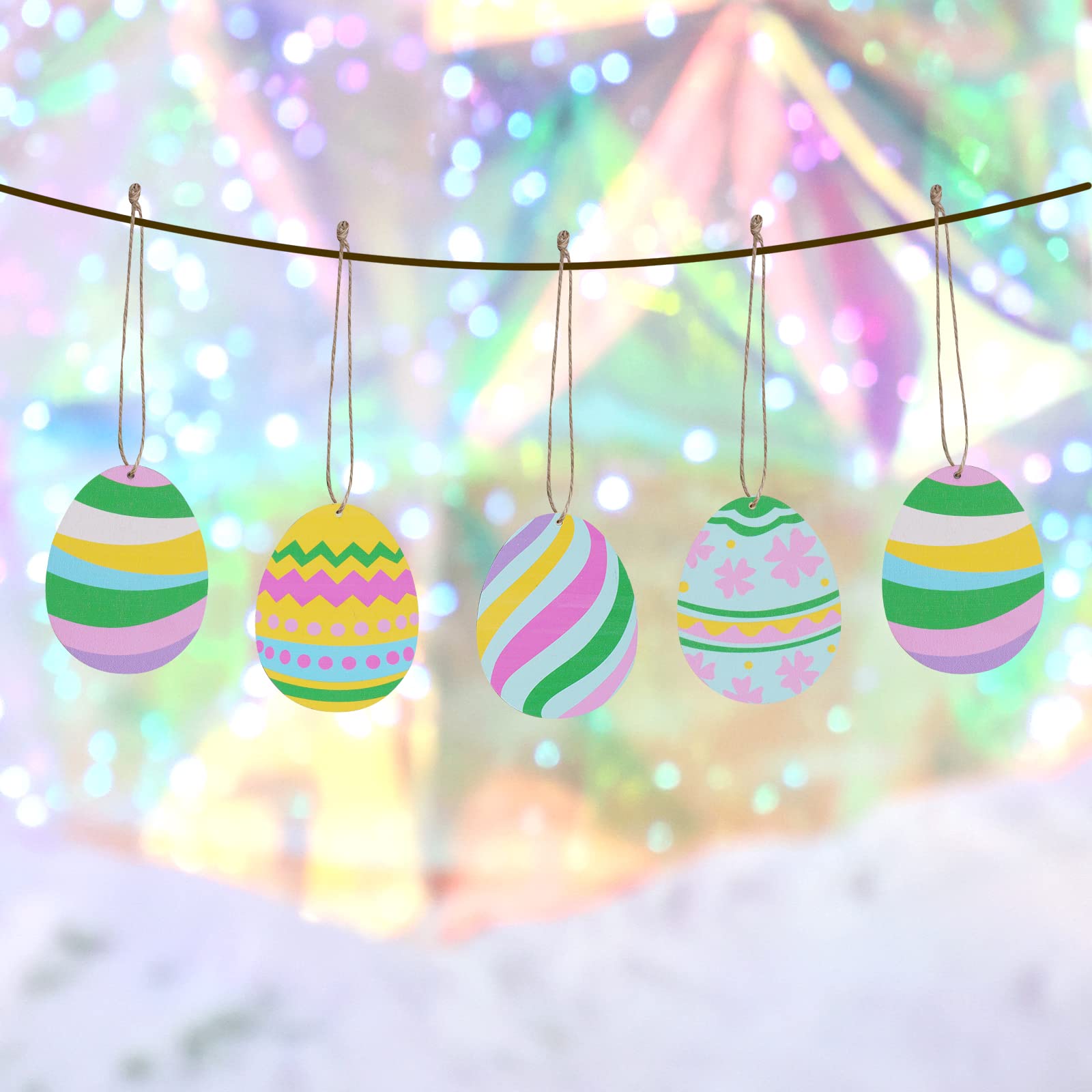 Kit di lavoretti pasquali per bambini: uova di legno, calamita a forma di carota, cartello di buona Pasqua, materiale per dipingere - Italia