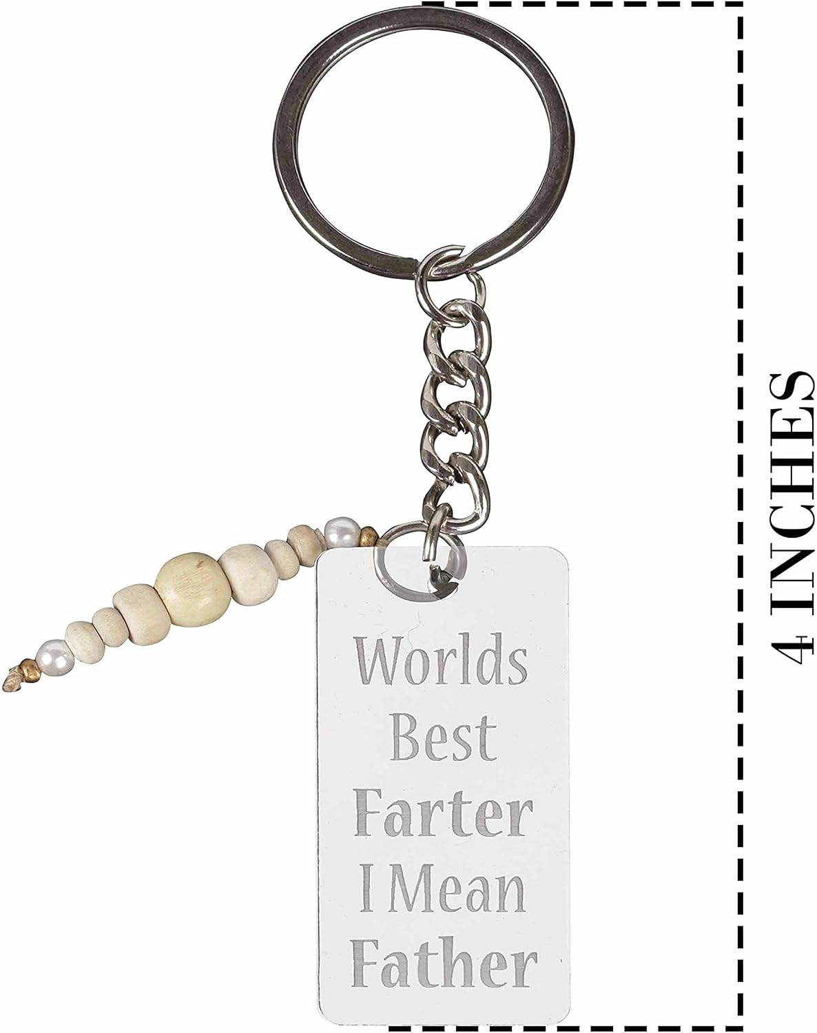 Funny Keychain Worlds Best Farter I Mean Father Acrylic Engraved Keychain Father'S Day Novelty Gift image 4
