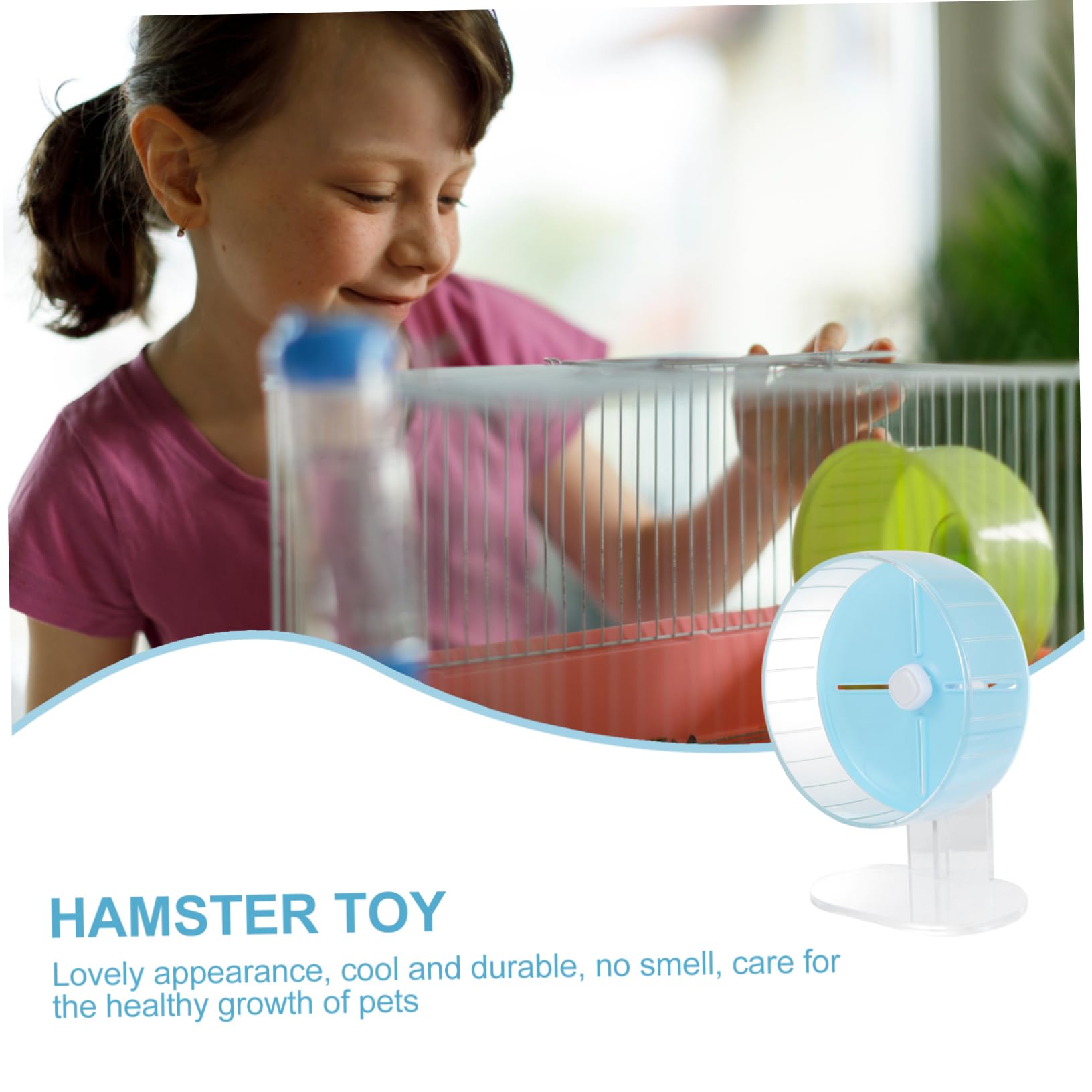 Roue De Jogging pour Hamster De 20 Cm avec Support Jouet pour Animaux De Compagnie Gerbille Souris Petit Animal