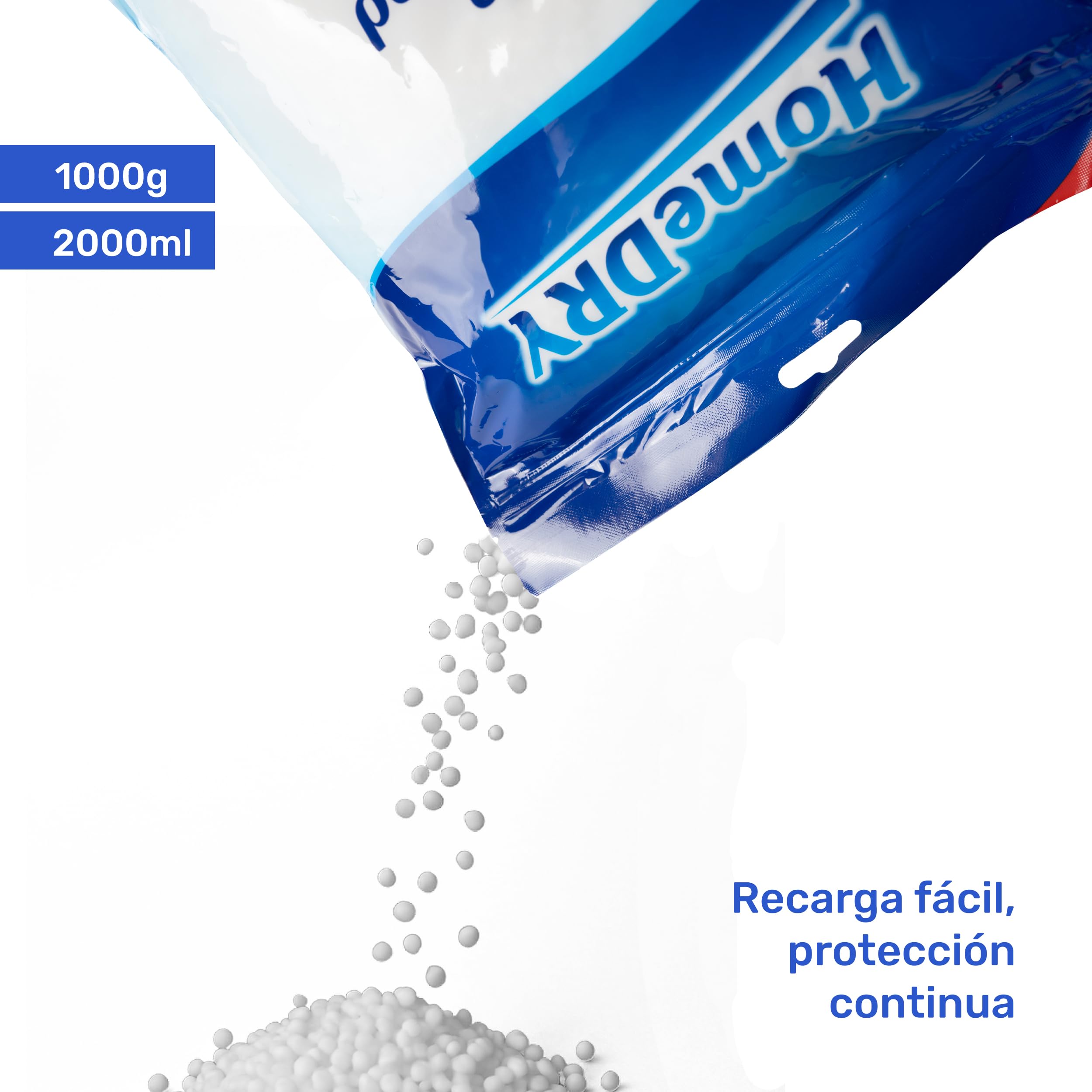 Pack de 6 Recambios Antihumedad de 1000g para Deshumificado, Eliminador de Condensación - Elimina Malos Olores, Antimoho para Armarios, Cajones, Habitaciones