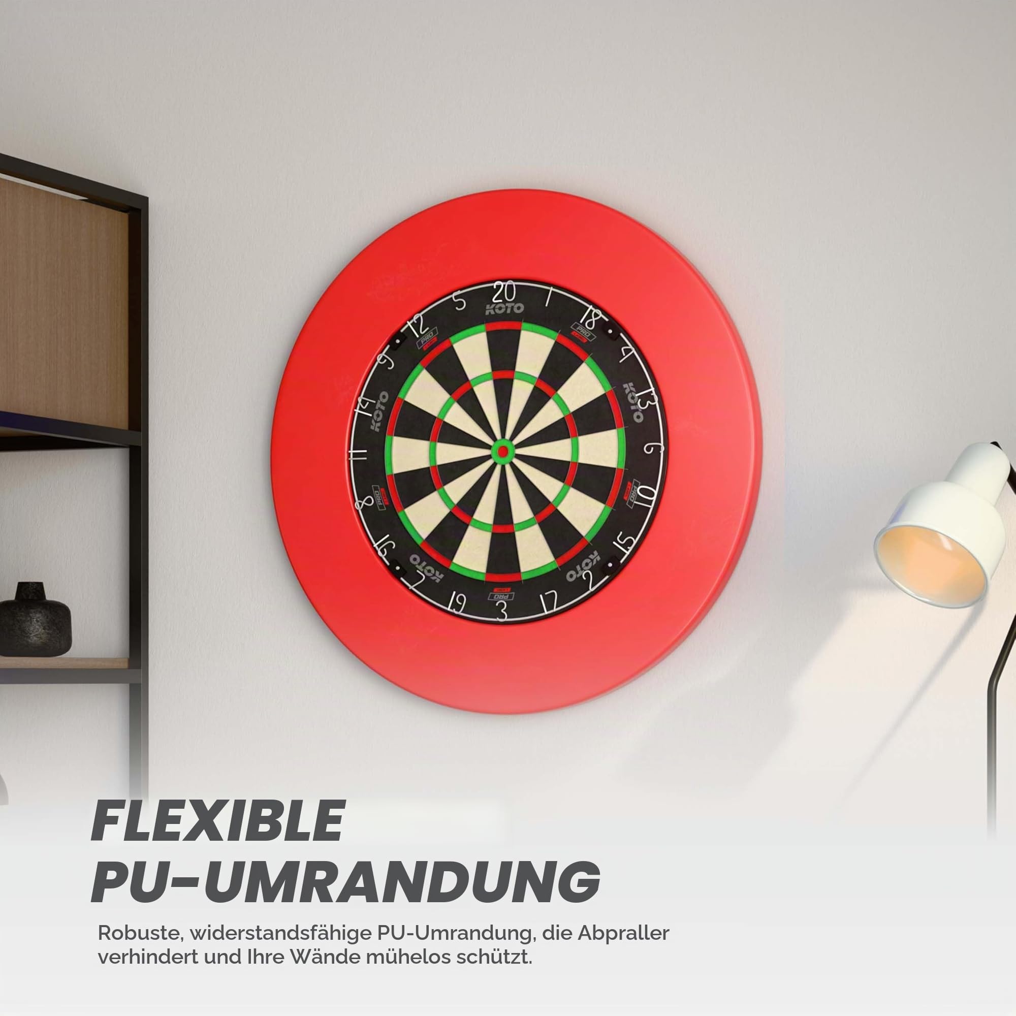 KOTO - King Pro Surround Dartset, 3 Barrels, 2 Sets Flights, 2 Sets Shafts (Short & medium), Dartwallet mit KOTO - Logo, für alle Dartscheiben, Dart Auffamgring zum Schutz Ihrer Pfeile & Wände