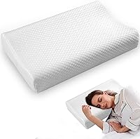 Vista 13 de Almohada cervical para el cuello para aliviar el dolor, almohada ergonómica de espuma viscoelástica para dormir de lado con contorno, almohada