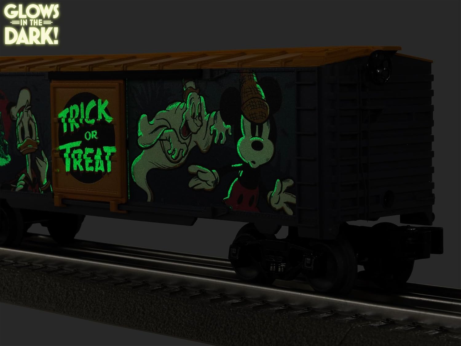 Lionel Disney Mickey & Friends Lonesome Ghosts Glow in The Dark O Gauge Model Train Boxcar