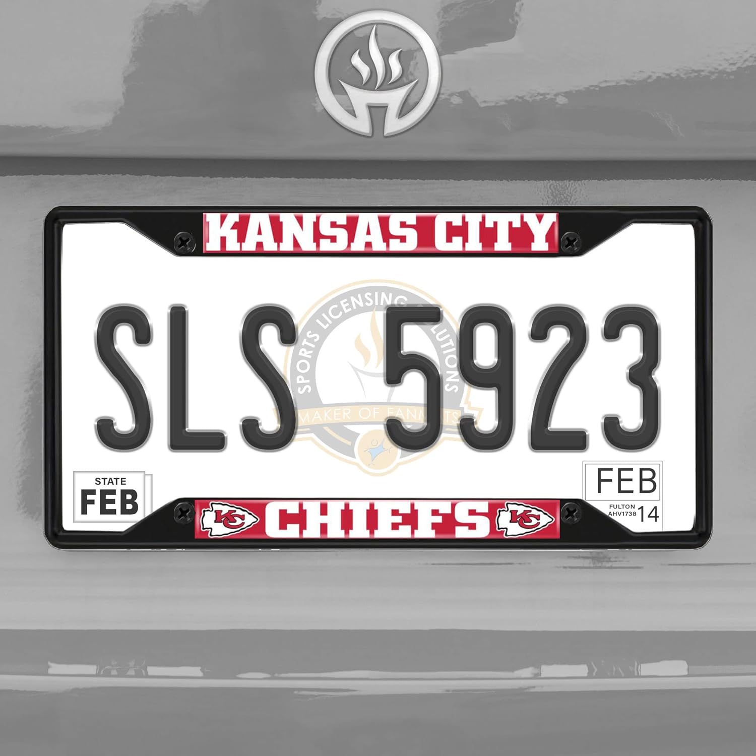 FANMATS NFL Unisex-Adult Black License Plate Frame