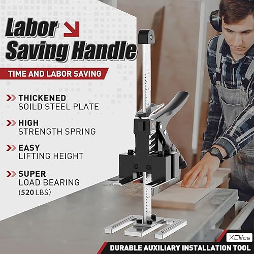 Miniatura 2 de Mango de ahorro de mano de obra (paquete de 2) localizador de azulejos de pared, dispositivo de elevación de ajuste de altura multifuncional,