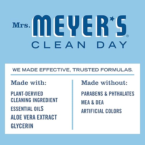 Miniatura 4 de MRS. MEYER'S CLEAN DAY Repuesto de jabón líquido para platos, fórmula biodegradable, agua de lluvia, 48 onzas líquidas