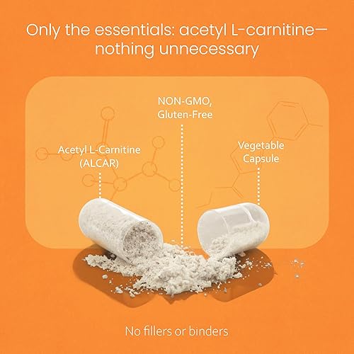 Miniatura 3 de Acetil L-carnitina (ALCAR) 1500 mg por porción – 100 cápsulas – Sin OMG, sin gluten, vegano