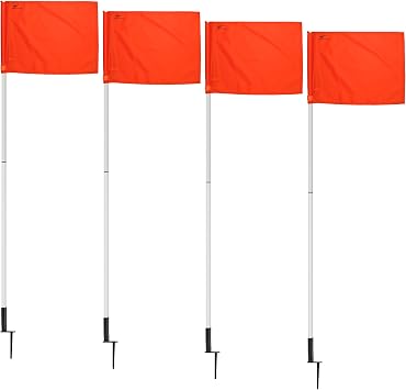 AGORA Hardground Portable Soccer Corner Flags - Set of 4