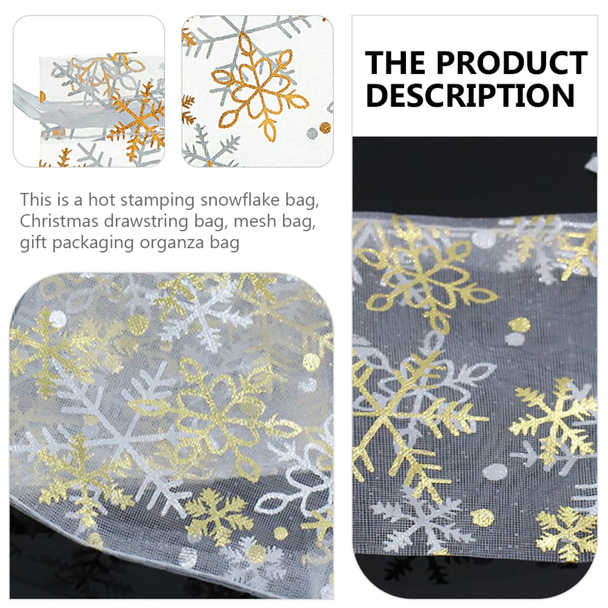 ABOOFAN 300 Pz Borsa in filato bronzato sacchetti regalo di Natale sacchetto regalo in organza borsa regalo per bomboniere borsa regalo bomboniera gioielleria sacchetto di imballaggio