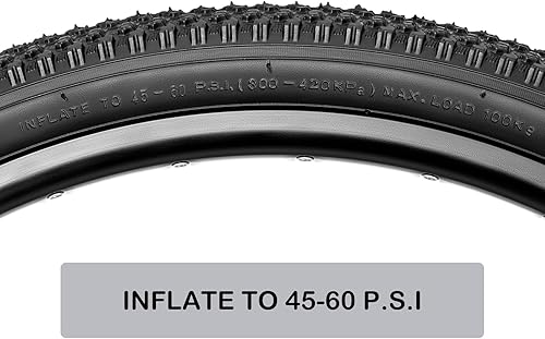 Miniatura 6 de MOHEGIA Juego de neumáticos de bicicleta de montaña 2 unidades de 26 x 1.9527.5 x 2.1 pulgadas plegables de repuesto para bicicletas y tubos