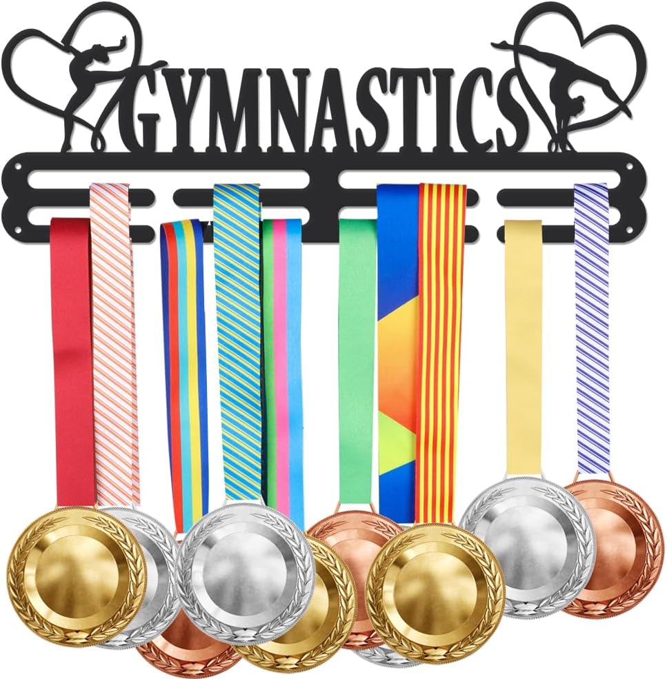 SUPERDANT Medal Hanger Display Holder Sports Medals Display Rack Wall Mount Iron Ribbon Hook Hanger Decor Awards Holder Storage Rack for Medal Display for Athletes and Kids