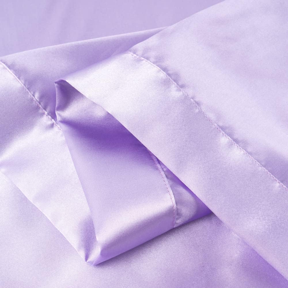 Double Sided Pure Satin Baby Blanket 48"x36" (Lavender) - Image 4