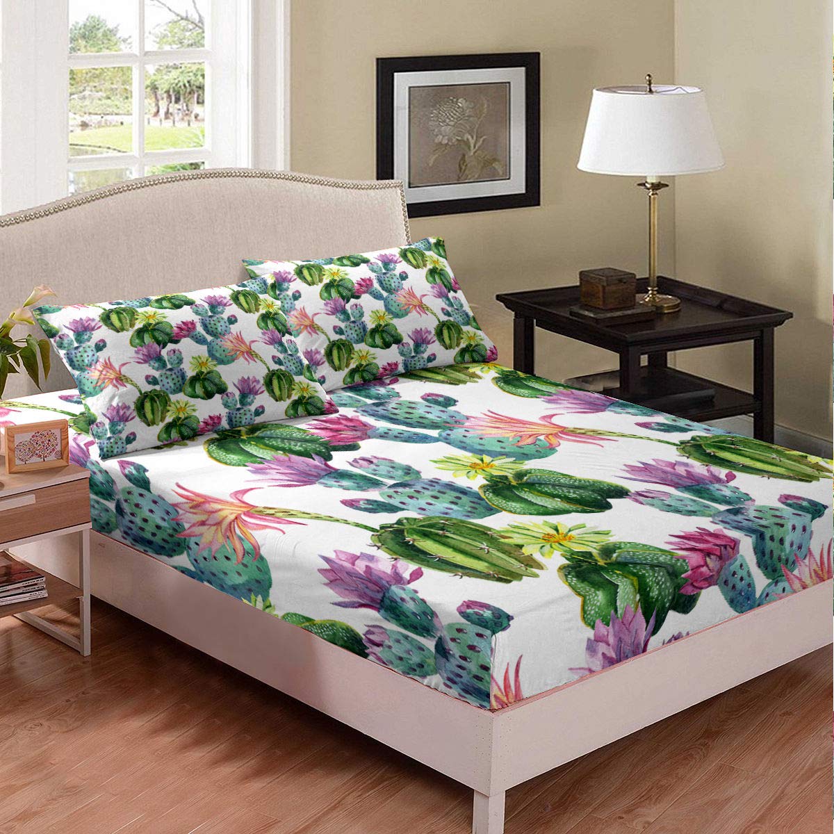 Set di biancheria da letto con lenzuolo con angoli, per letto