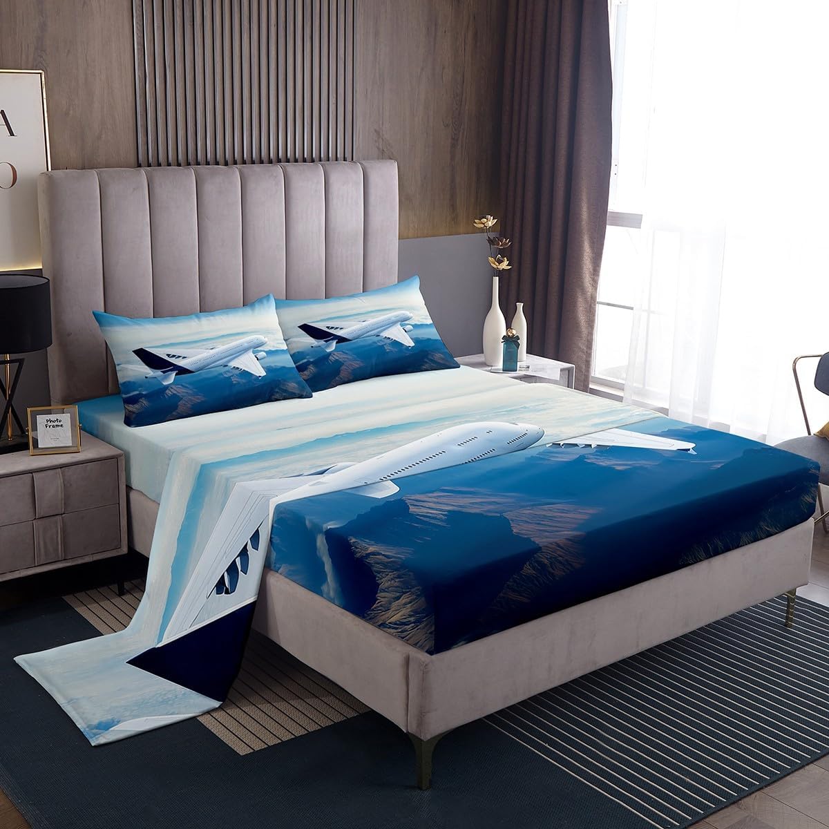 Feelyou Tie Dye Bed Sheet Set 4 Piece Queen Bedding Boho Psychedelic Sheets with 2 Pillowcases Colorful Bohemian Gypsy Fitted Sheet Ultra Soft Lightweight