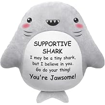 BeneCharm Supportive Shark Pillow Gifts for Best Friend, Friendship Gifts, Inspirational Positive Gifts, Best Friend Birthday Gift, Motivational Gift for Friends, Family, Coworker