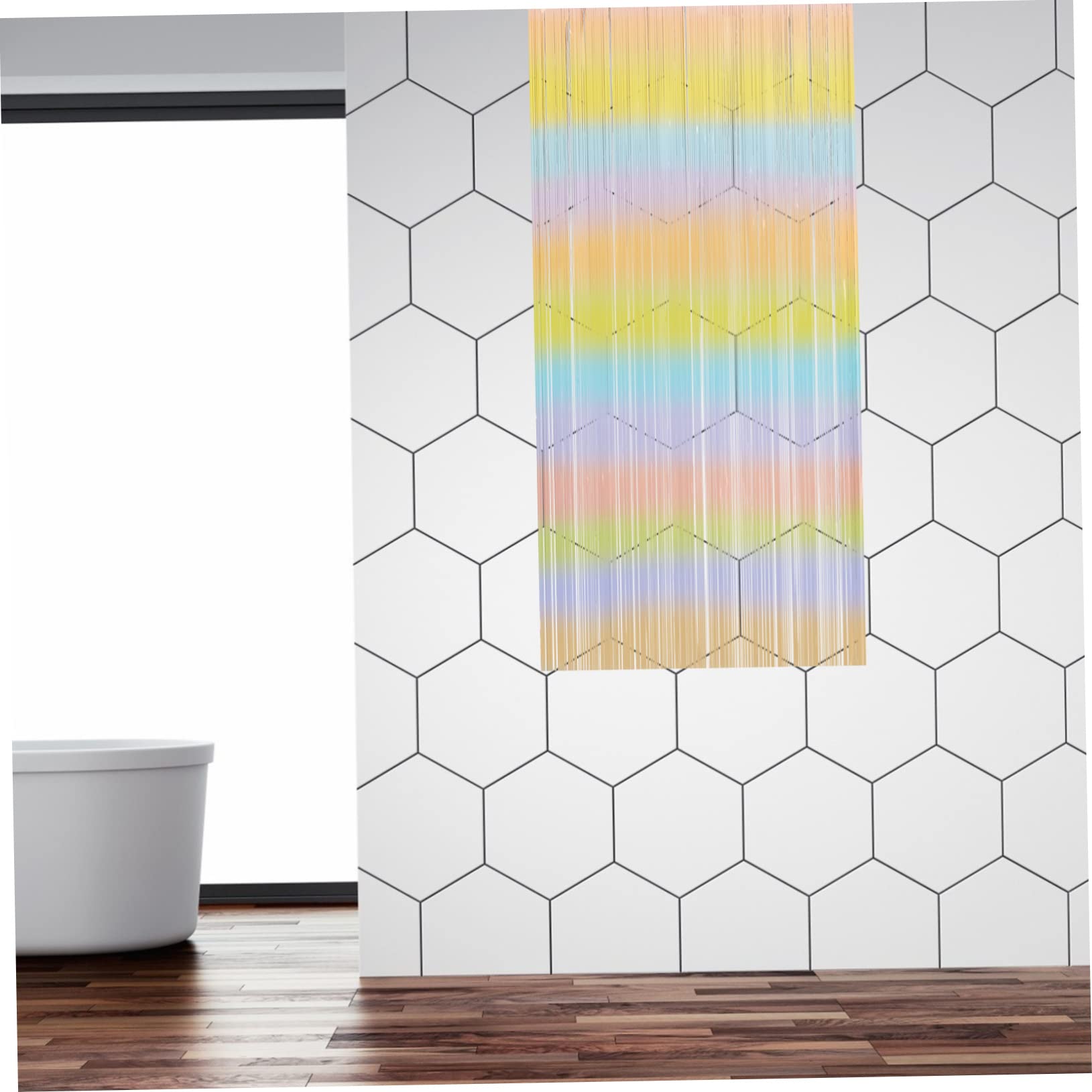 Levemolo Party Backdrop Curtains 2 Bags Rain Tinsel Curtains Blue Decor for Room Home