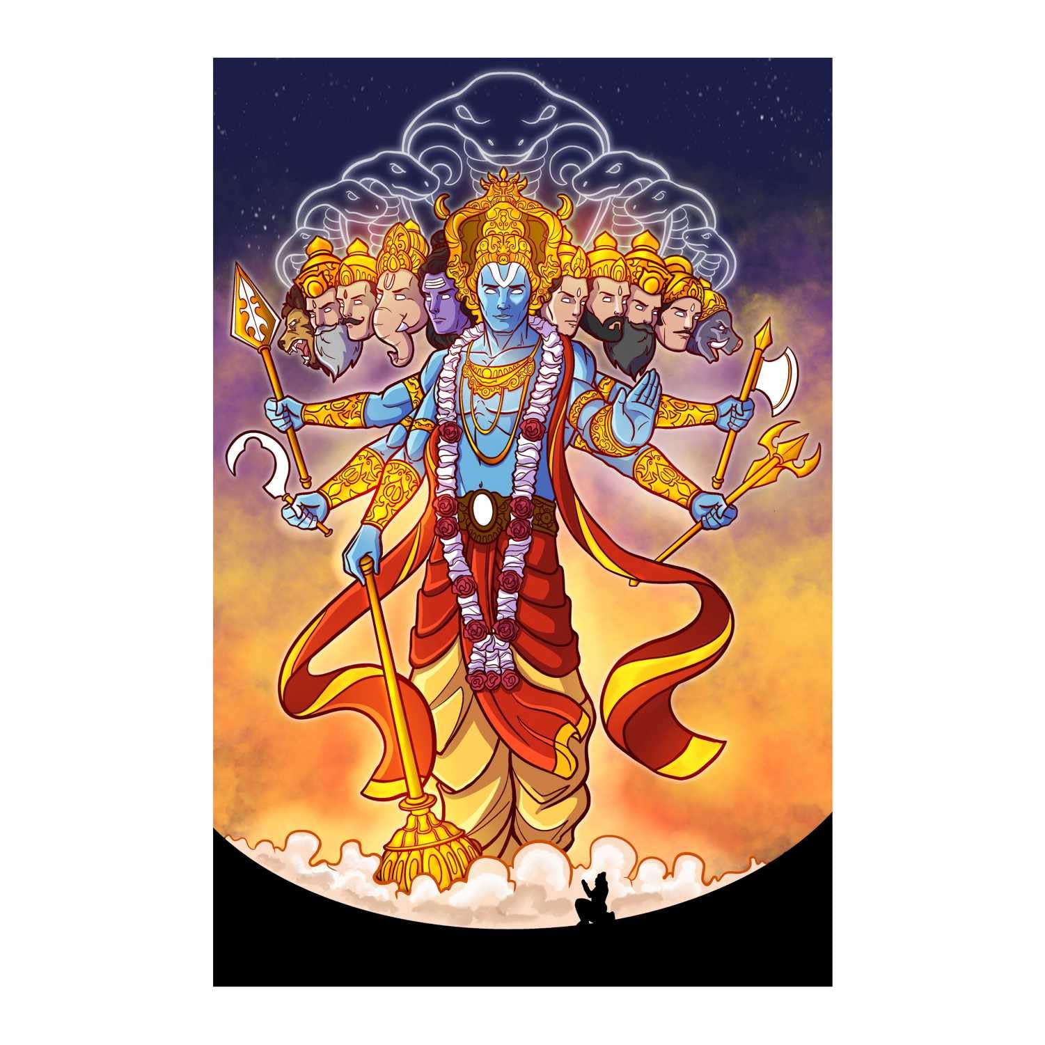 GovardhanSons - God Wall Sticker - Vishnu Bhagwan - Divine God Wall Stickers - Spiritual Wall Art - Religious, Meditation Room Stickers - Wallpaper Stickers -Vinyl Wall Decal 12x18 Inch-EAMBP045 (B0D26DLTS3) Amazon Price History, Amazon Price Tracker