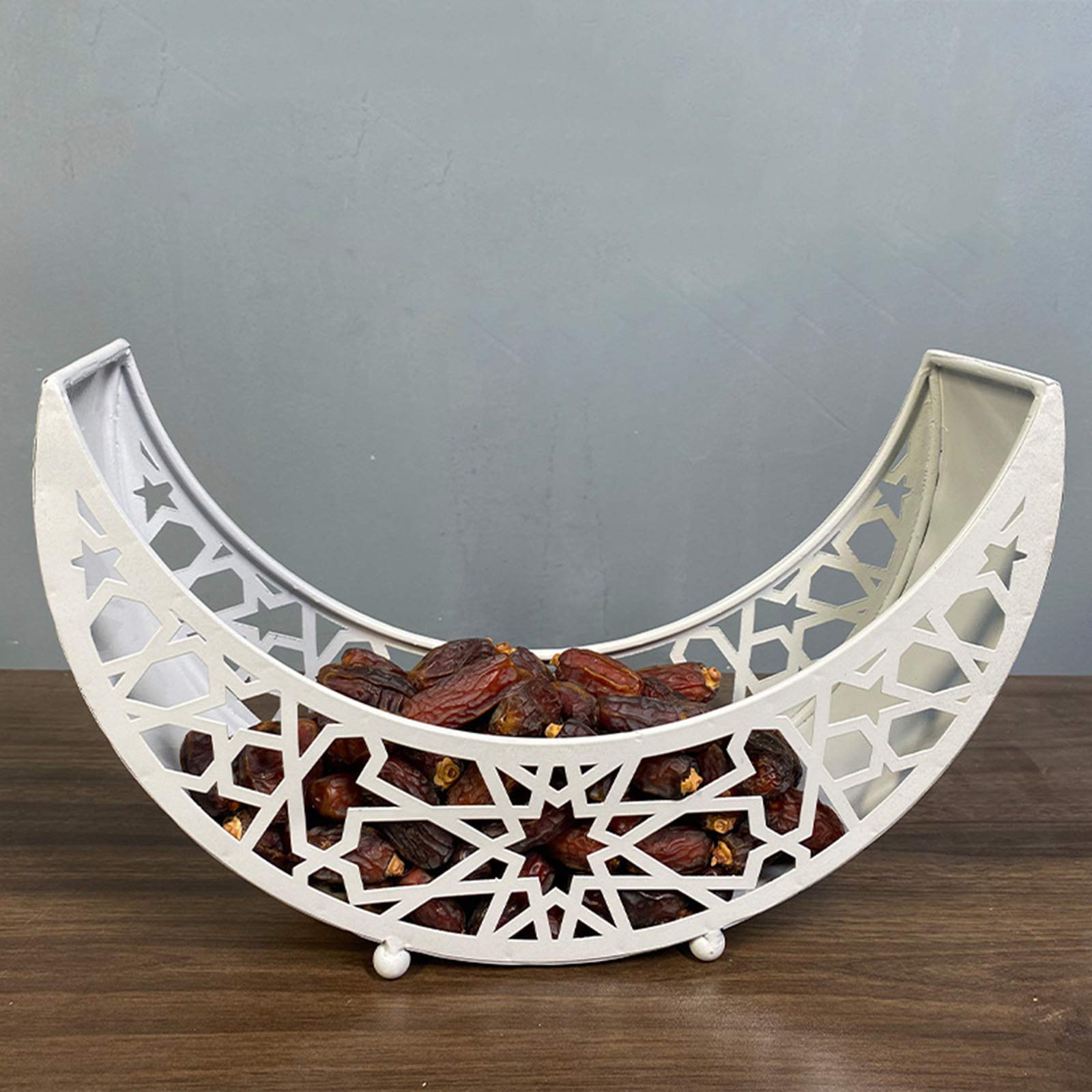 BFYDOAA Eid Serving Tray,Ramadan Tray Moon and Star for Rustic Eid Mubarak Ramadan Party Decoration Ornament
