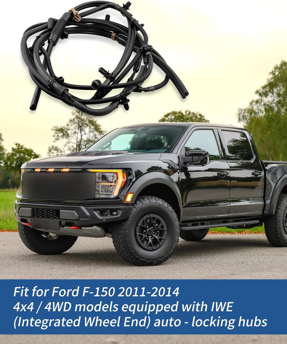 Vacuum Tube Auto Locking Hub Front Axle BL3Z7A785A Fit for Ford F-150 F150 4x4 4wd IWE 2011 2012 2013 2014, Replace BL3Z-7A785-A
