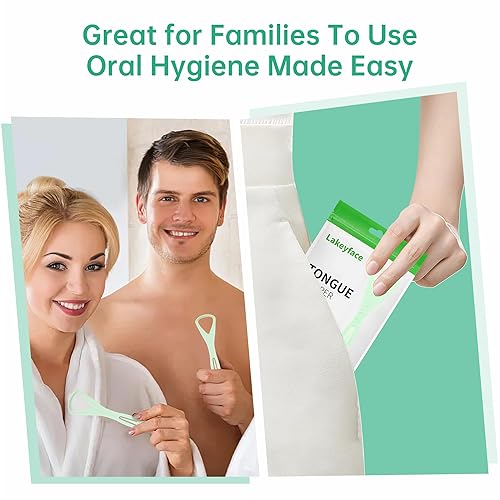 Miniatura 7 de 72 raspadores de lengua con púas dentales, raspadores de lengua sin BPA para adultos y niños, limpiador de lengua de plástico con bolsa con