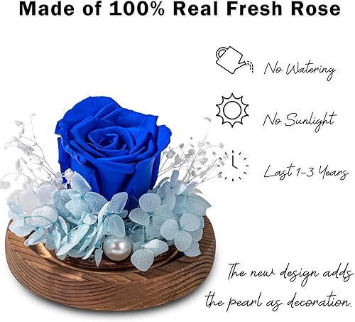 Miniatura 5 de U UQUI Velas de flores para mujer, regalos para el día de San Valentín para ella, juego de regalo de velas perfumadas de rosa preservada, velas de