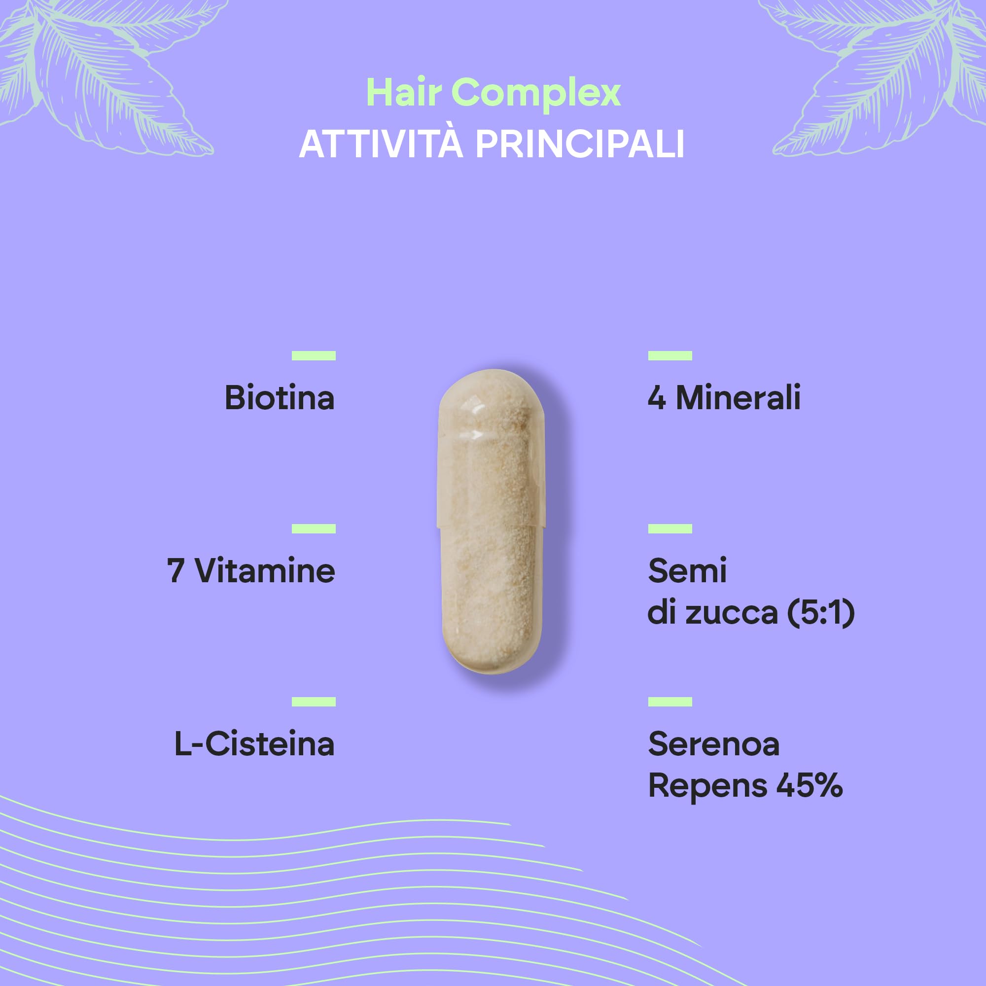 Integratore Per Capelli con Biotina + Zinco + Selenio + L-Cisteina - [PREMIO 2022] Hair Complex Per Donne e Uomini - 90 Capsule Vegetariane Nutralie