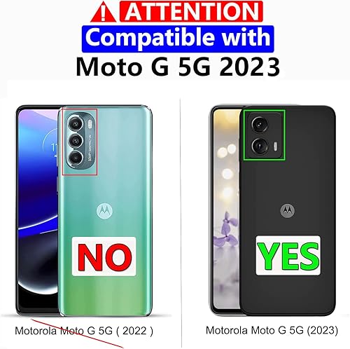 Miniatura 2 de Funda para Moto G 5G 2023, Motorola G 5G 2023 con protector de pantalla prueba de caídas de grado militar, funda protectora resistente a prueba de