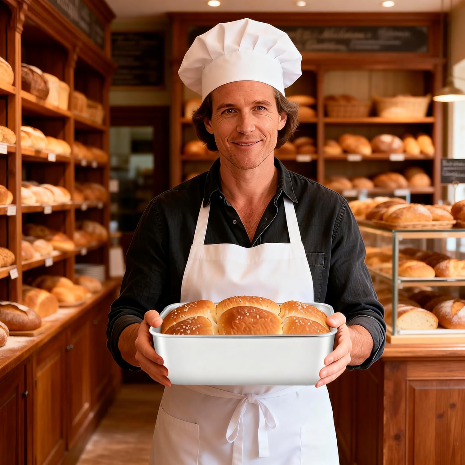 6 Pack Loaf Pans 9 x 6 Inch Silver