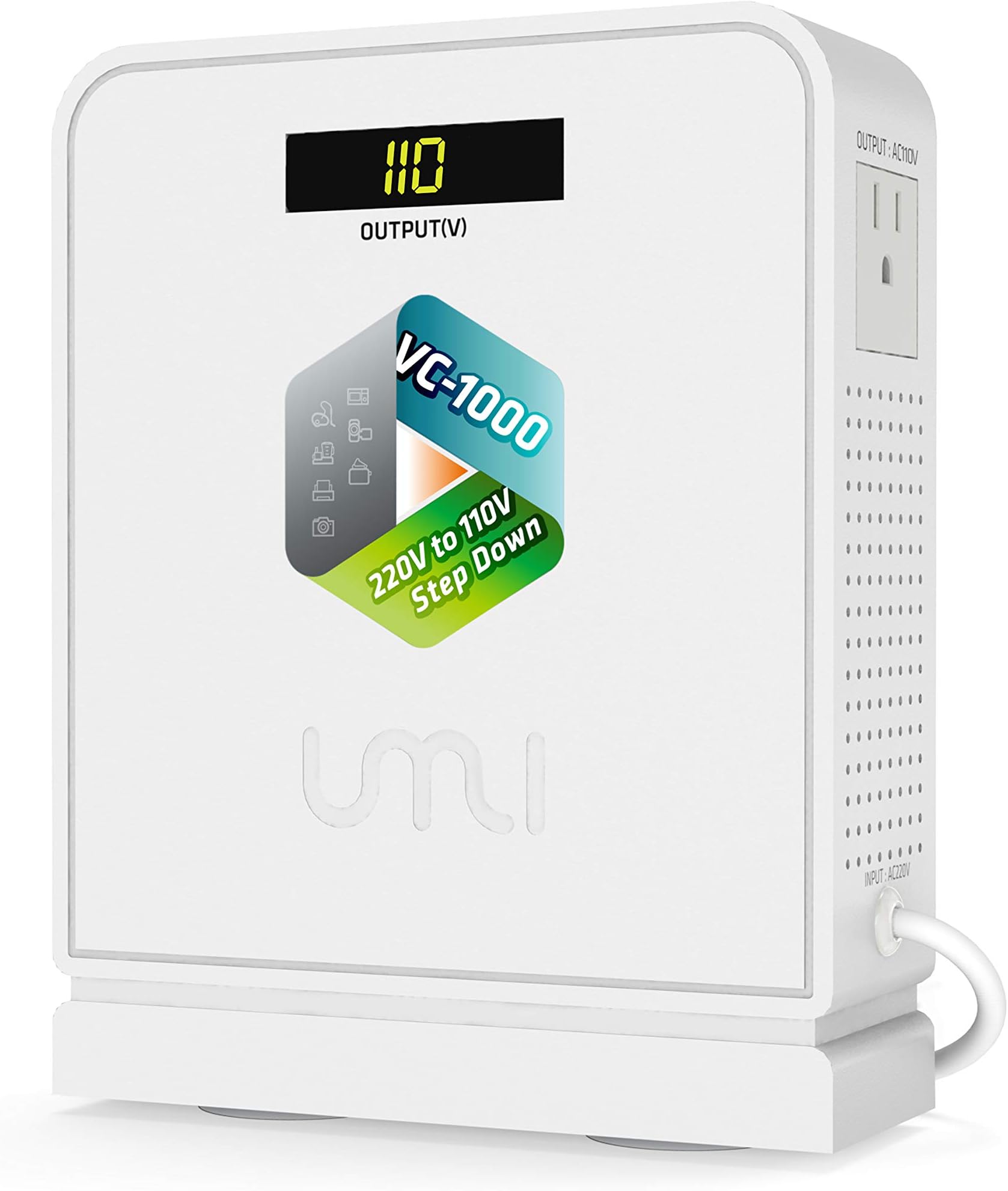 - UMI 1000W Step Down Converter 220V to 110V Voltage Transformer for US Appliances used in India