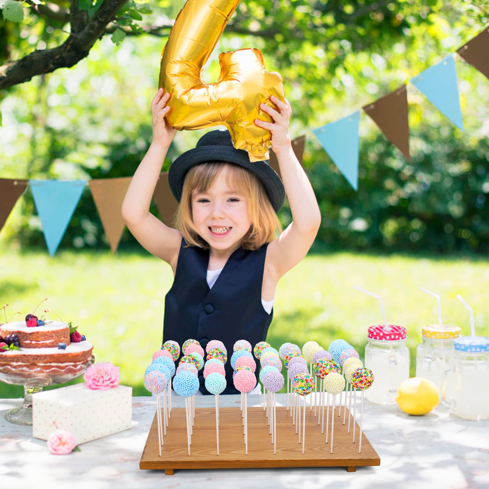 Wolkenförmiger Cake-Pop-Ständer – 37 Löcher, Mit Stäbchen & Wrappern, Perfekt Für Partys & Hochzeiten