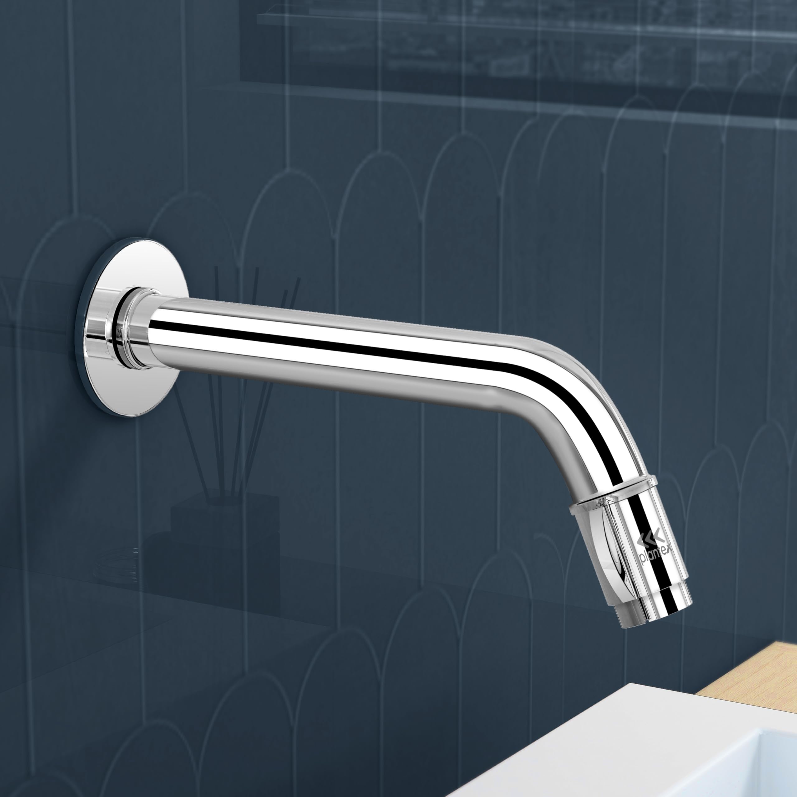 Plantex Pure Brass Long Body Bib Cock Water Tap for Bathroom with Water Saving Aerator/Wall Mount Tap with Brass Wall Flange & Teflon Tape for Wash Basin-7 Year Warranty (MAG-1202, Chrome)-image-28