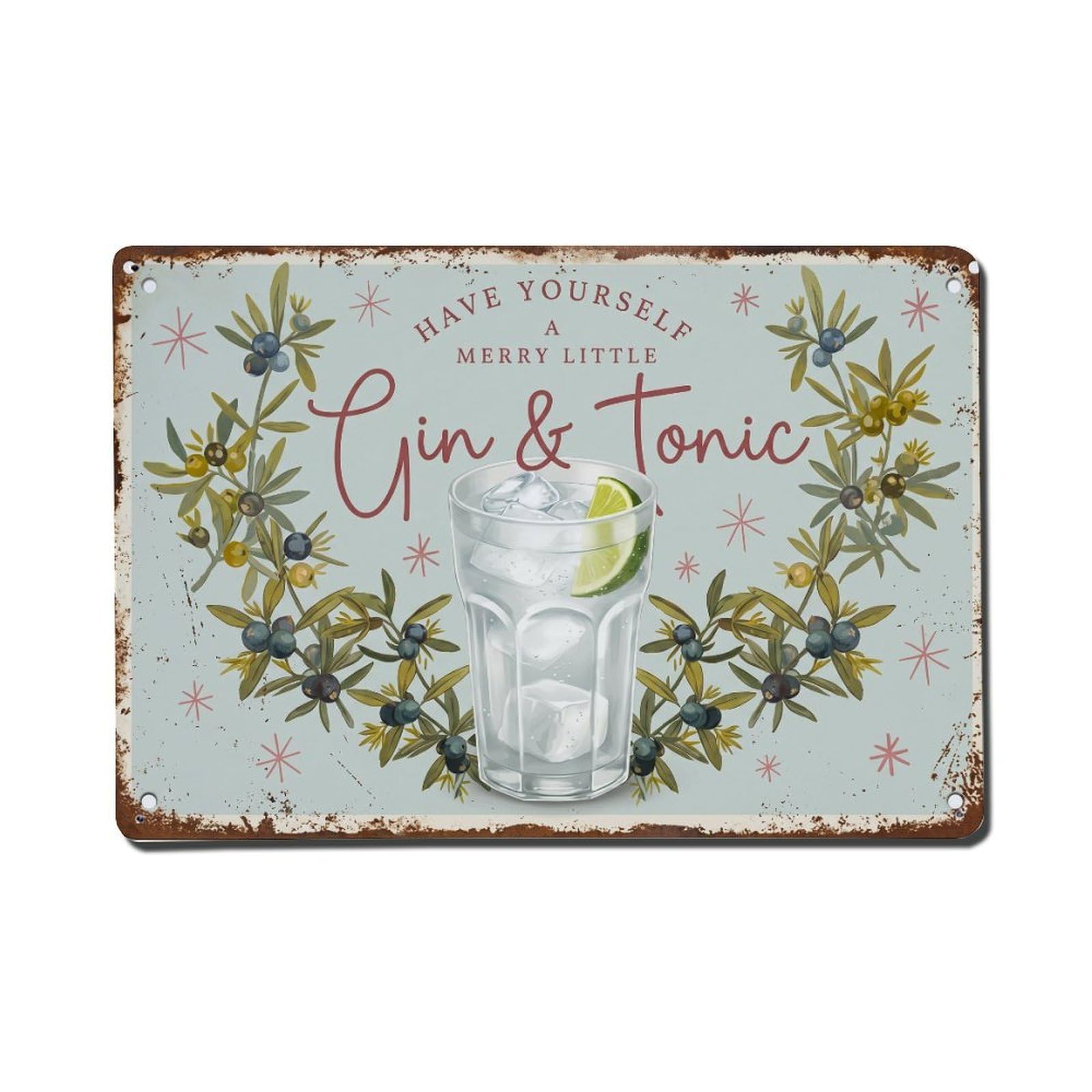 Whiskey Sour Vacation Getaway Metal Tin Sign Plaque Wall Decor for Cafe, Club Bar, Office, Home Garden Metal Poster 8x12Inch