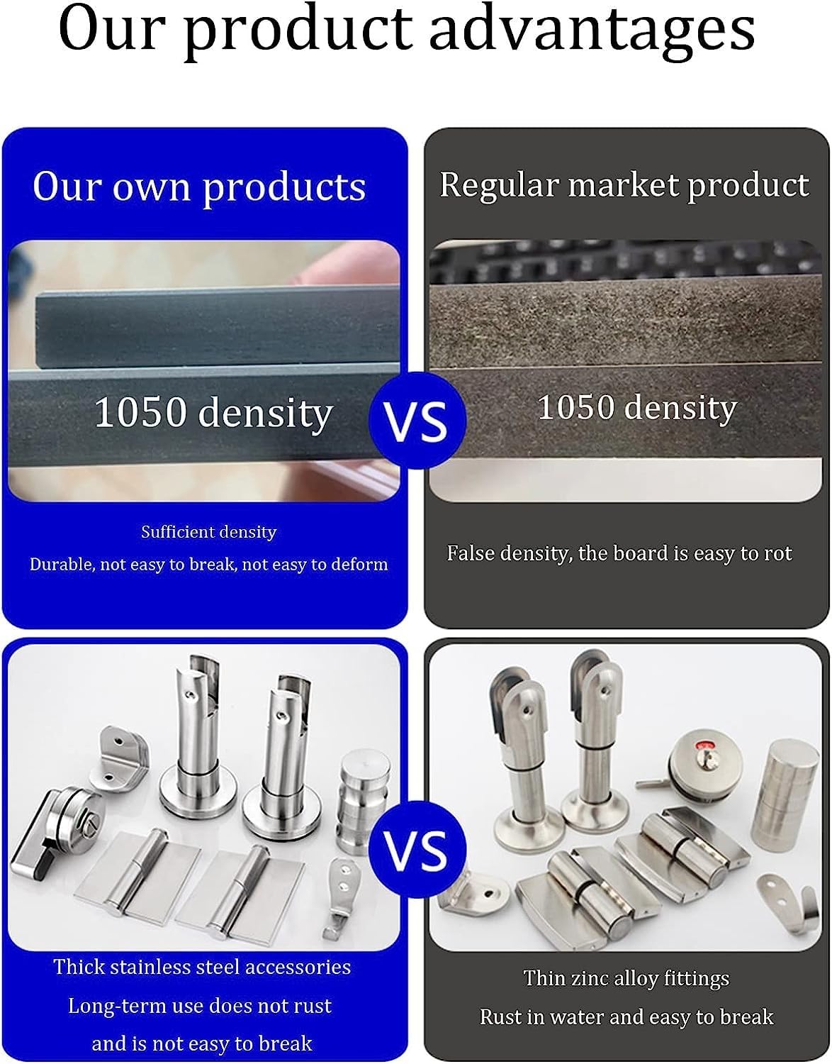 Moubhjd Urinal Trennwand - Wandmontage Für öffentliche Toiletten 120x48cm