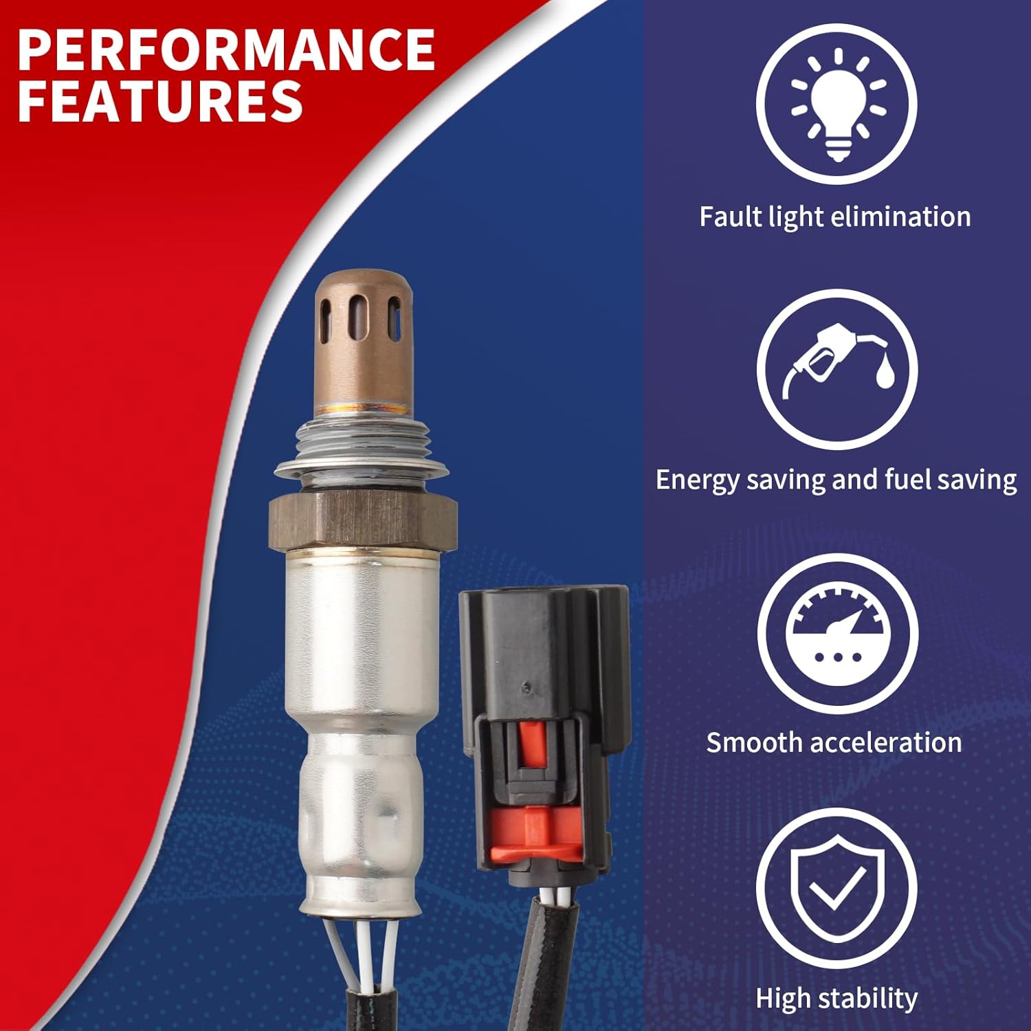 234-4968 Oxygen O2 Sensor Downstream Heated Air Fuel Ratio Compatible with Ford Mustang 2015-2020 F-150 2015-2017 V6 V8 Replace FR3Z9G444C 22145 22051 FL3Z9G444D
