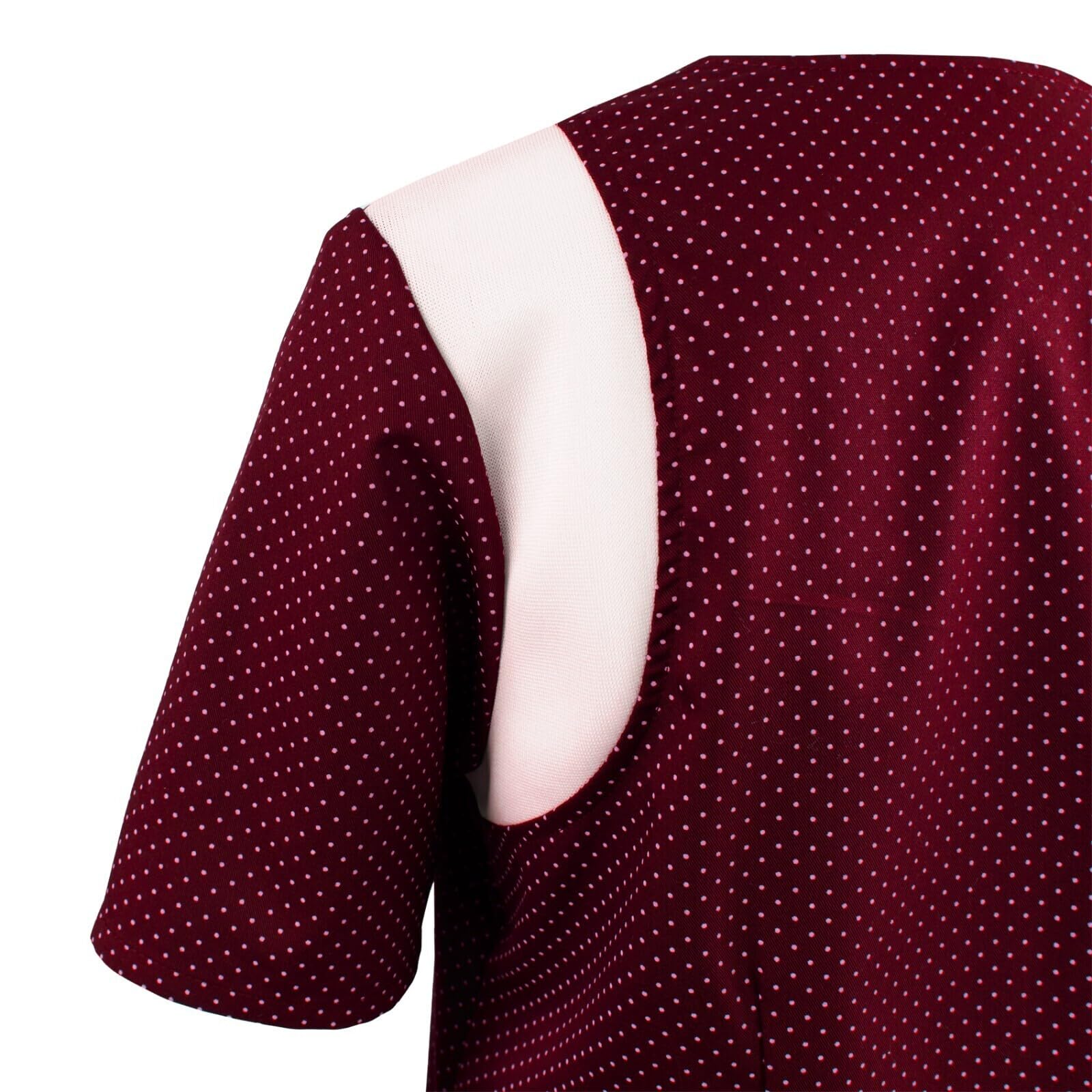 beb Medizin/Pflege Damen Kasack Kurzarm V-Neck gepunktet