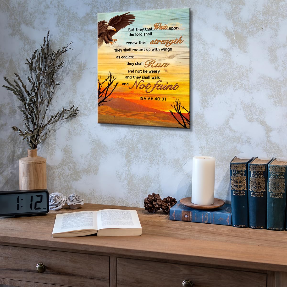 Religiöses Leinwandbild – Christliche Wandkunst Für Wohnzimmer & Schlafzimmer (38,1 X 27,9 Cm)