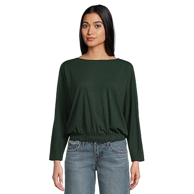 Lilla P Elastic Hem Dolman Boatneck Women