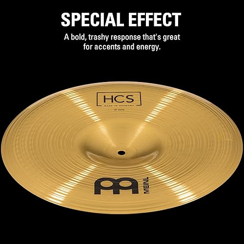Miniatura 2 de Meinl - Platillo de porcelana de 16 pulgadas - Latón con acabado tradicional HCS para batería, fabricado en Alemania, 2 años de garantía (HCS16CH)