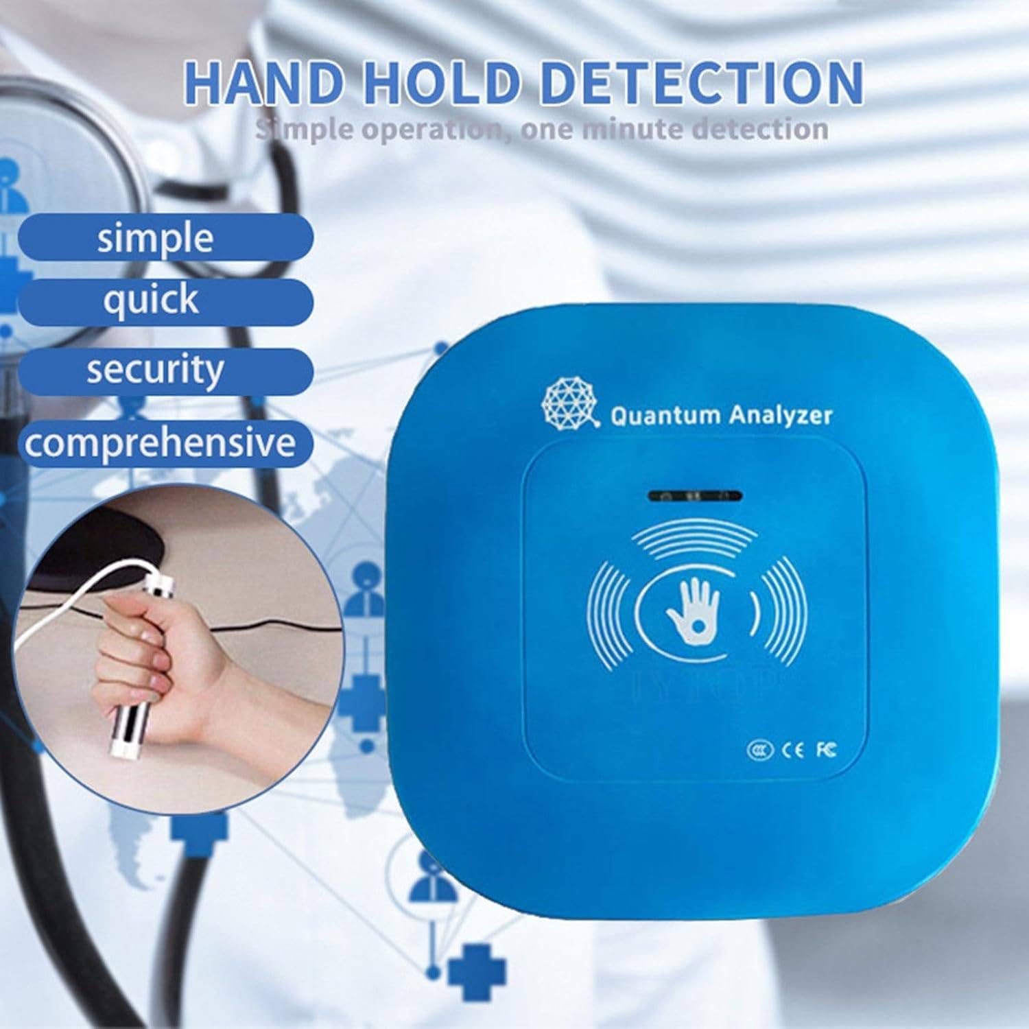 Analizador De Resonancia Magnética Cuántica para Pruebas De Salud,Analizador Corporal Cuántico Táctil para Pruebas De Subsalud,52 Informes,Precisión: Aproximadamente El 85%