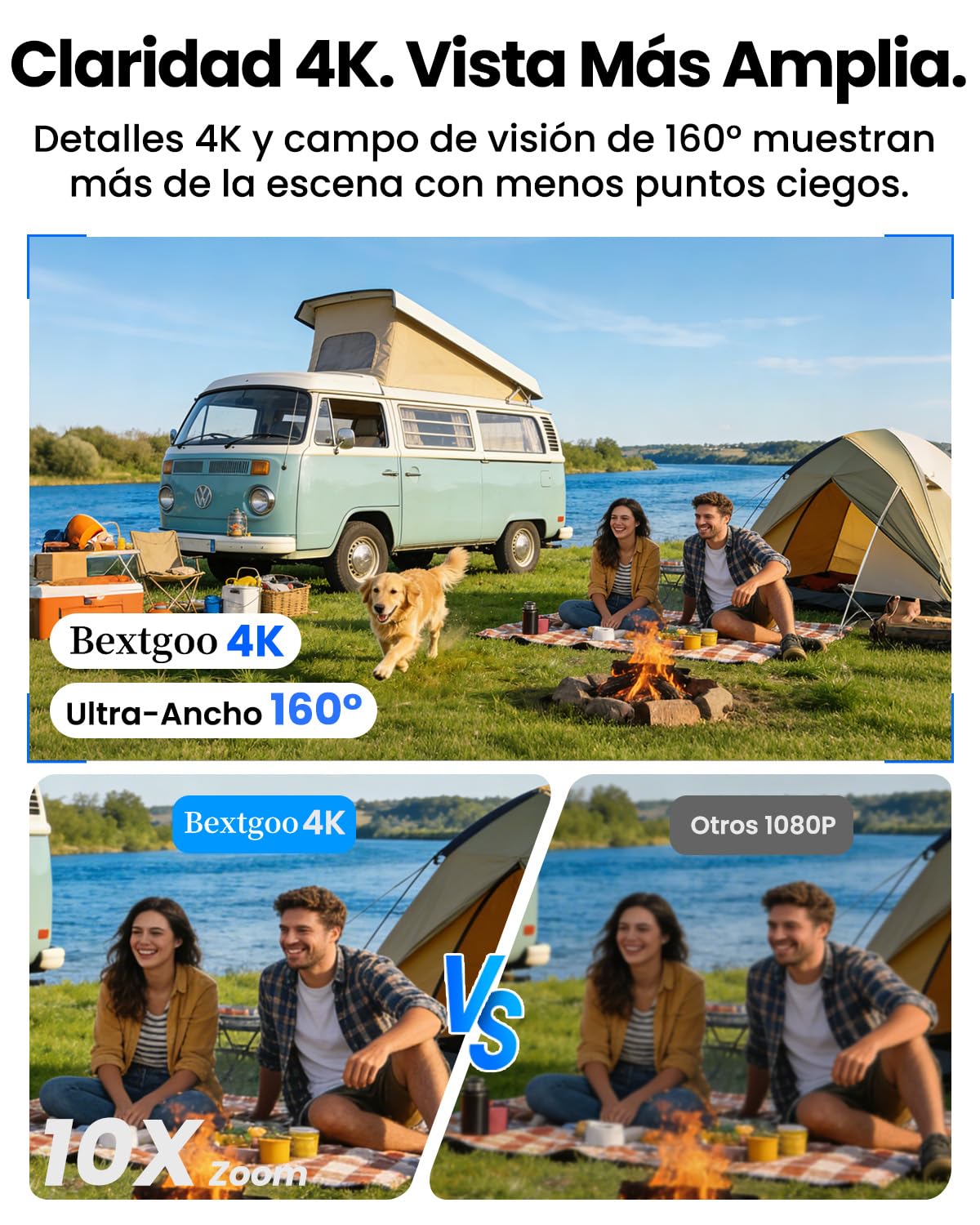 Bextgoo 4K Mini Videovigilancia sin Internet, 4G LTE Camara Vigilancia SIM