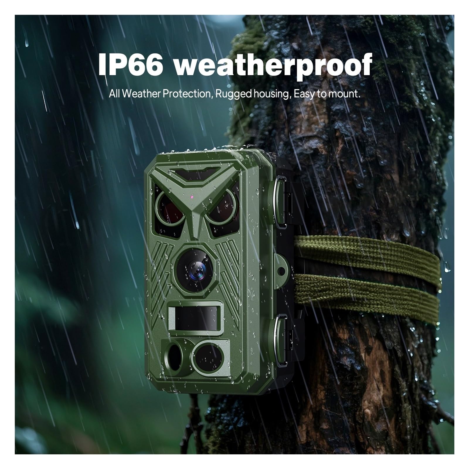 Cámara Vida Silvestre Cámara De Caza For Senderismo 4K Seguridad Visión Nocturna Infrarroja Impermeable 2,4 Pulgadas 0,8 S Velocidad Disparo For Observación Vida Silvestre Al Aire Libre