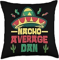 Vista 4 de Not Your Ordinary Name. Nacho Average Dan - Almohada (16 x 16 pulgadas), multicolor