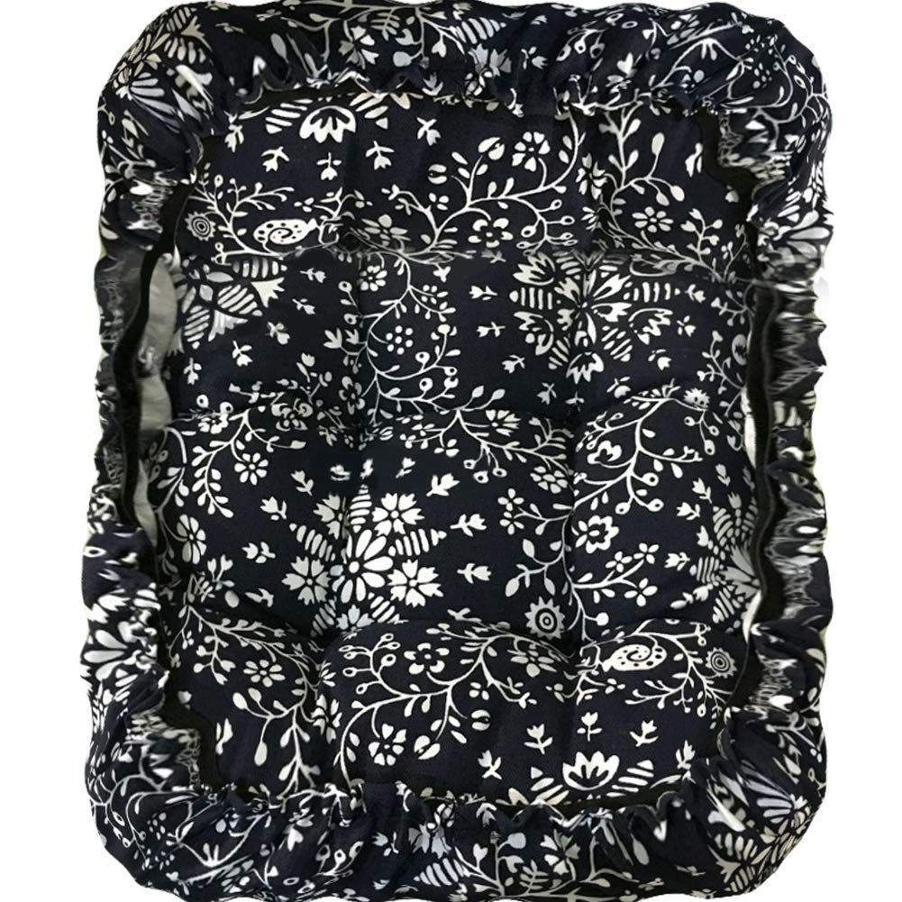 Padded Rectangle Bar Stool Cover Cushion with Elastic Fabric Satori Stool Seat Cushion for Metal Wooden Bench 11.8"x15.7" 3DJ02WJYD2-14-2