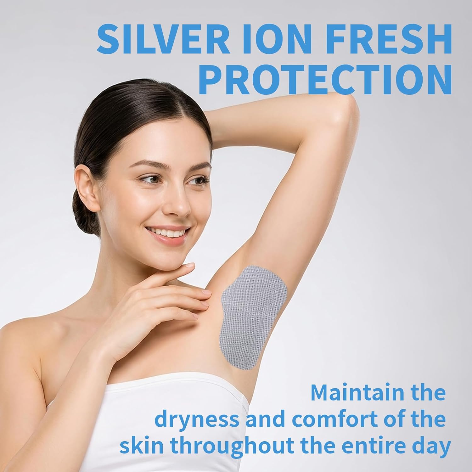 10" x 144" Soft Breathable Fabric Roll with Silver Complex, Cut-to-Fit for Moisture Management, Comfortable Protection, Dressing Support and Daily Personal Care
