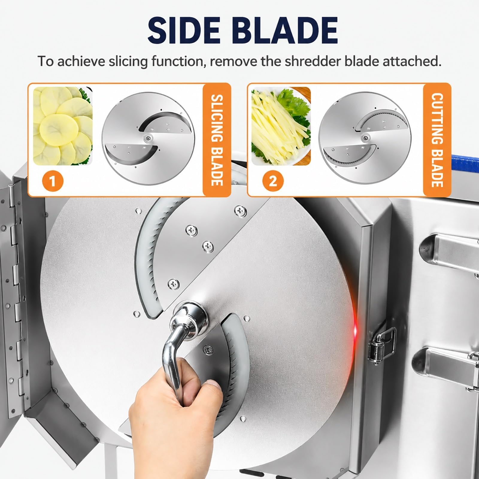 Máquina cortadora comercial de carne y verduras para cortar y triturar